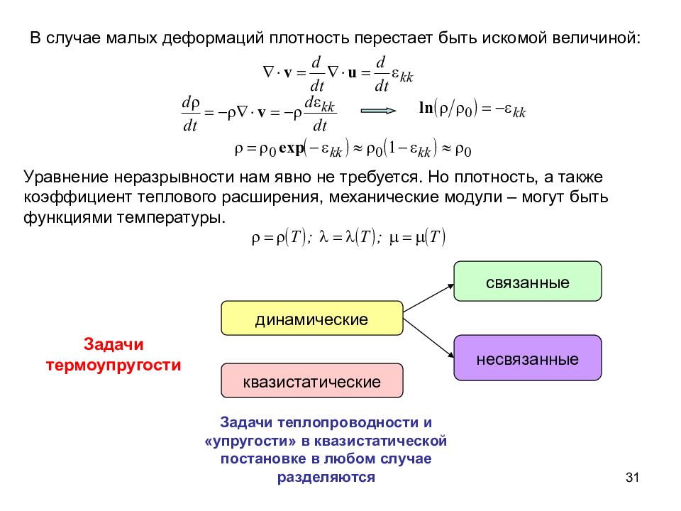 Малый случай. Уравнение неразрывности деформаций. Уравнение неразрывности деформаций в напряжениях. Уравнение совместной деформации. Уравнения неразрывности деформаций теории упругости.