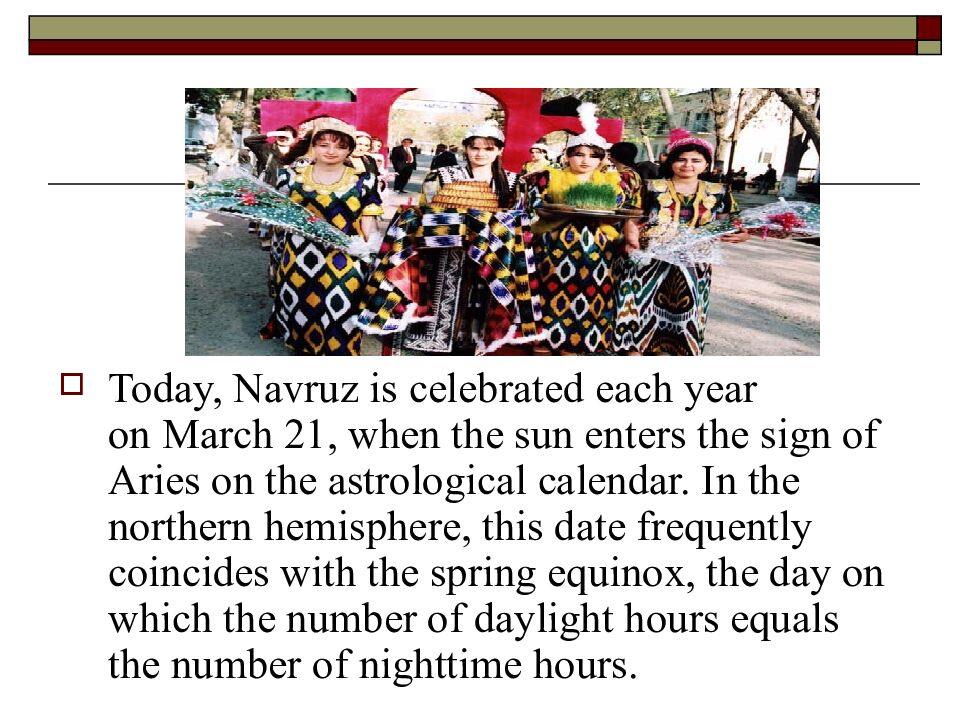 Navruz - A Celebration of Life Public holiday in Uzbekistan