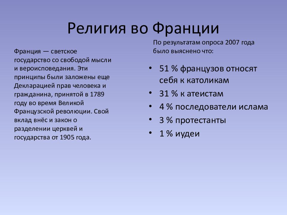 Культура франции презентация