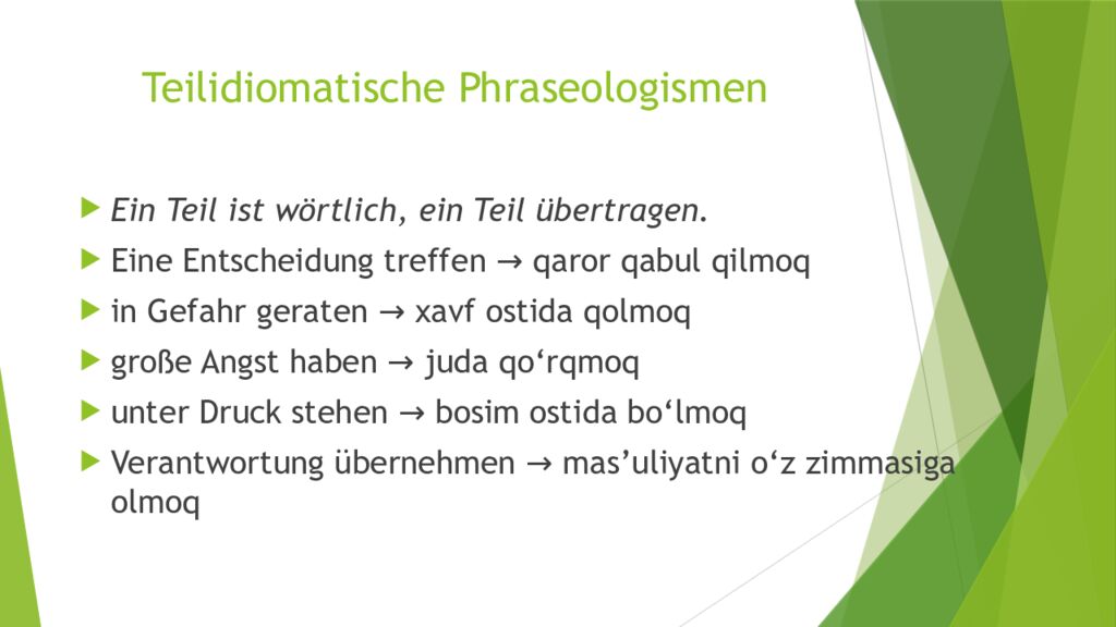 Teilidiomatische Phraseologismen