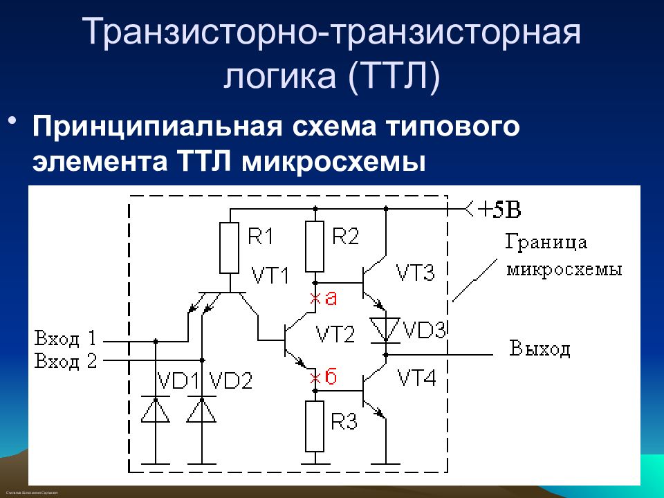 Ттл логика схемы