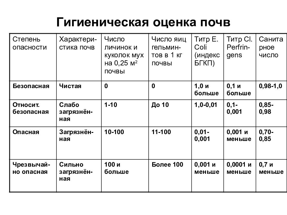 Бланк описания образца почвы