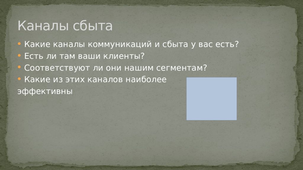 Бизнес модель остервальдера презентация