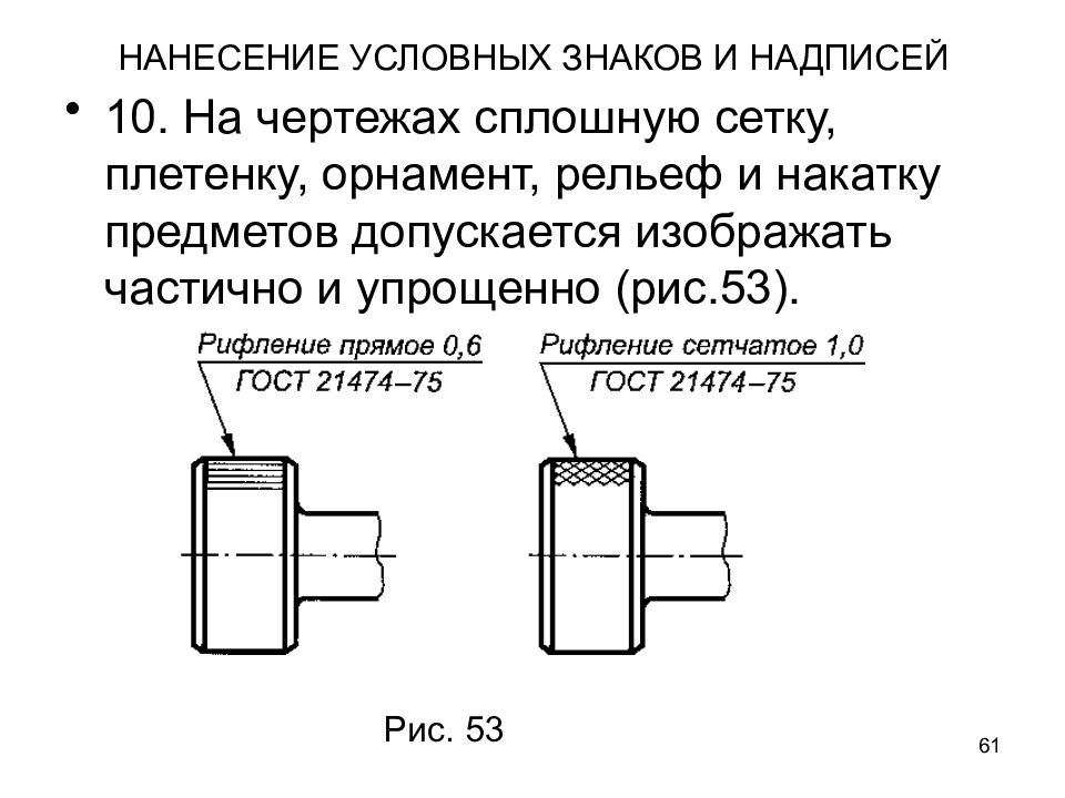 Насечка на чертеже