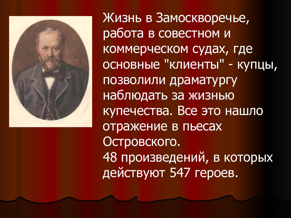 Презентация на тему мир островского на сцене и на экране