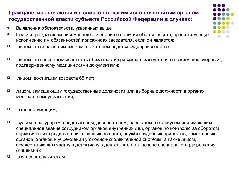 Список выше. Высшим исполнительным органом субъекта РФ является. Статус присяжных и арбитражных заседателей. Исполнение обязанностей присяжного. Правовой статус присяжных заседателей в Российской Федерации:.