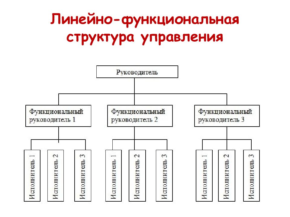 Линейно функциональная структура предприятия схема