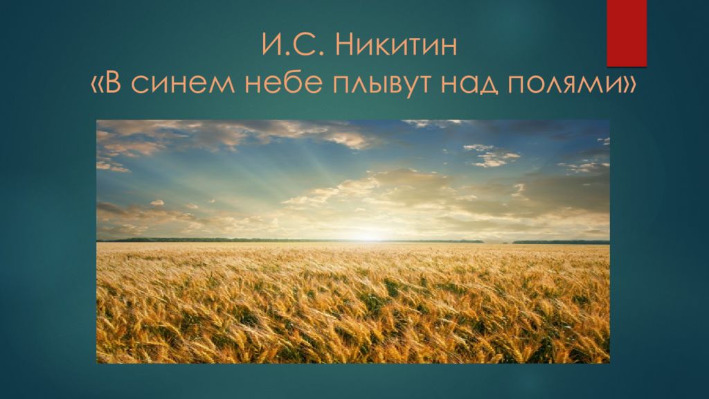 Никитин в синем небе плывут над полями. Синквейн к стихотворению Никитина в синем небе плывут над полями. ДДТ небо поле.