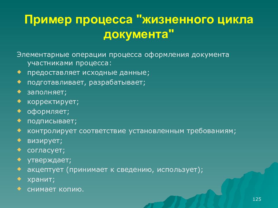 Жизненный цикл документа стадии. Примеры процессов. Жизненный цикл документа. Жизненный цикл документации. Пример процесса и операции.