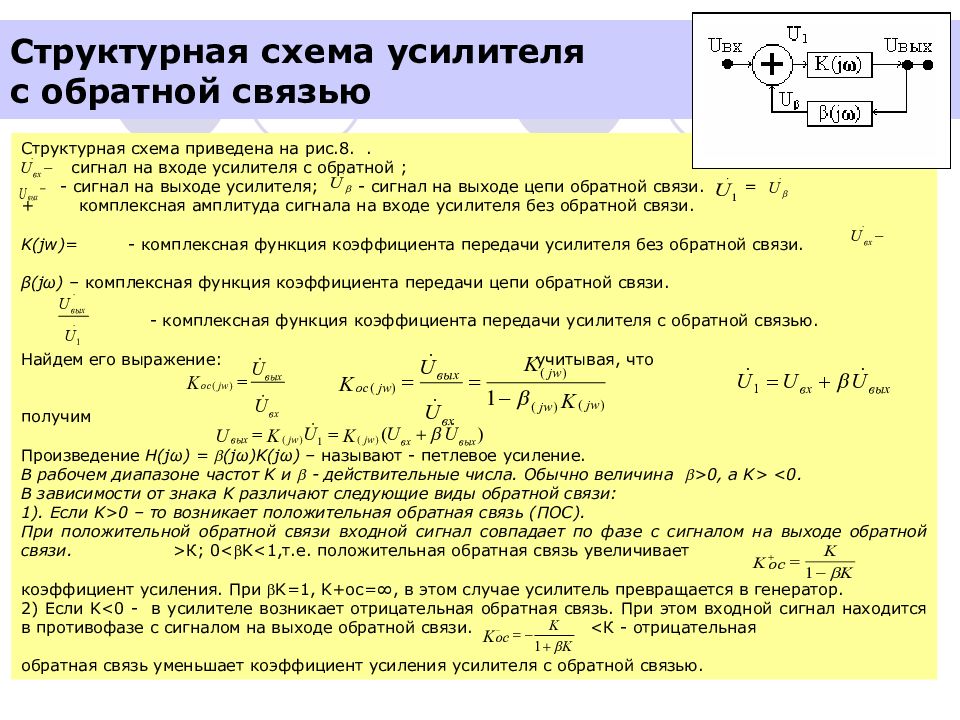 Усилители электрических сигналов презентация