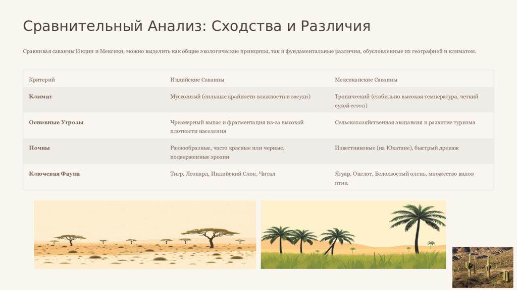 Саванны Индии и Мексики: Сравнительный Анализ Двух Тропических Экосистем Это