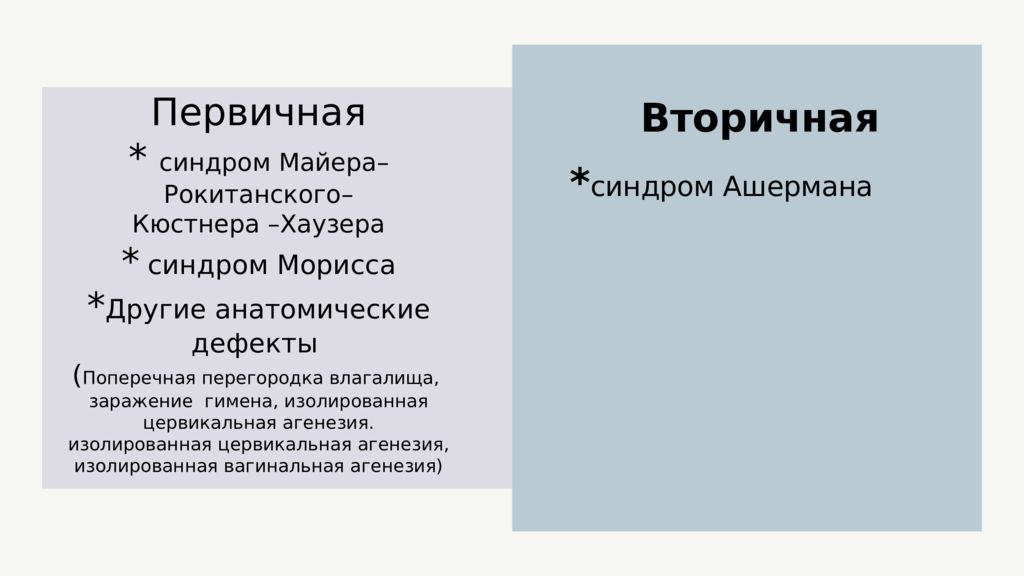 Синдром рокитанского кюстнера майера хаузера