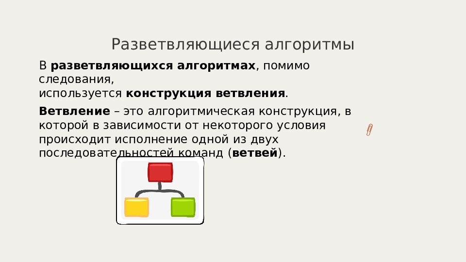 Программирование разветвляющихся алгоритмов презентация