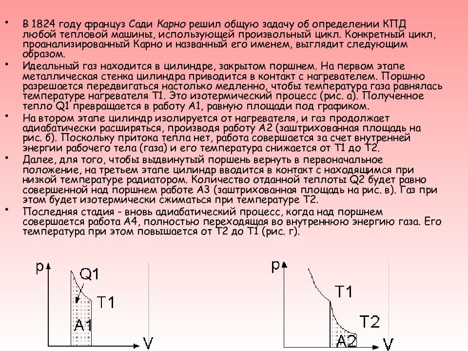 Рабочий цикл теплового двигателя