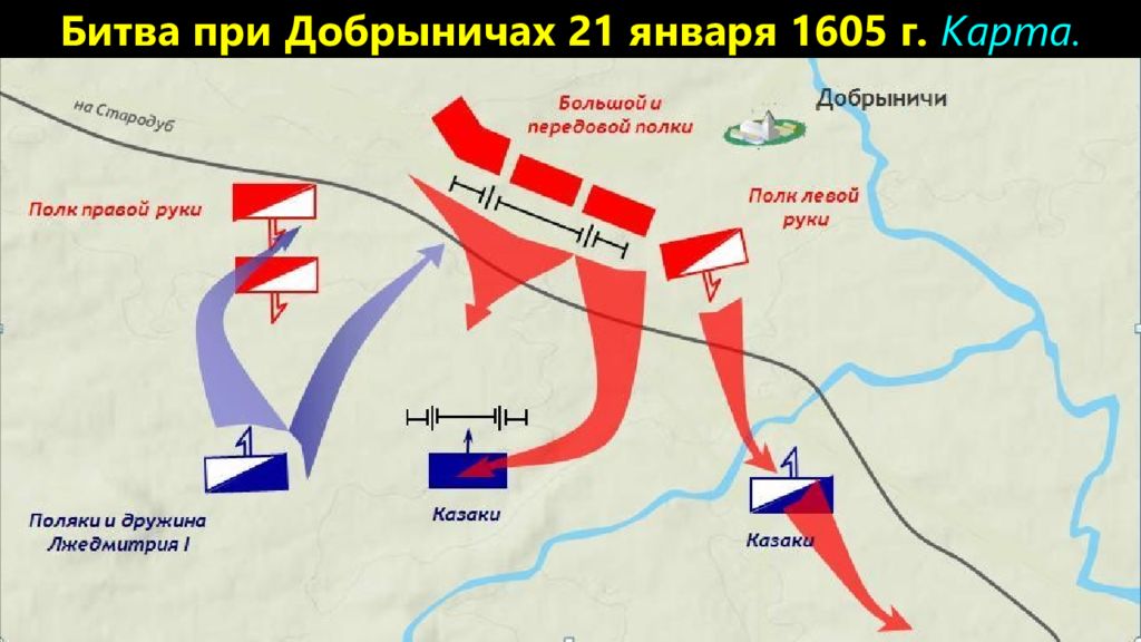 Место битвы. Битва при Добрыничах 1605. Сражение при Добрыничах 21 января 1605 года. Битва при Добрыничах 1605 карта. Бой под Добрыничами в 1605 году.