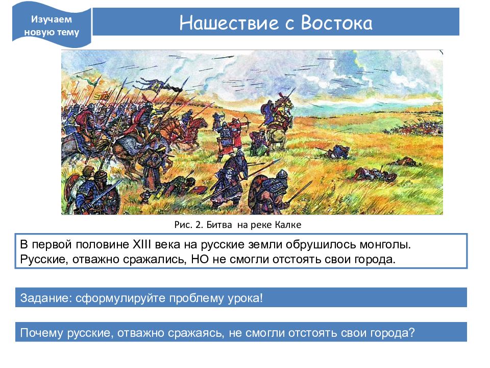 Битва на реке калке таблица. Нашествие с Востока 6 класс. Нашествие с Востока таблица. Нашествие на Русь с Востока. Презентация на тему битва на реке Калка.