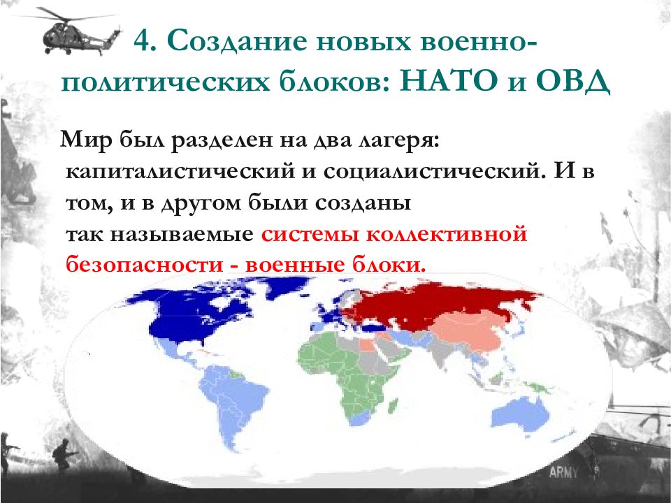 Возникновение военно политических блоков. Создание блоков НАТО И ОВД. История создания блока НАТО. НАТО В 2 половине 20 века.