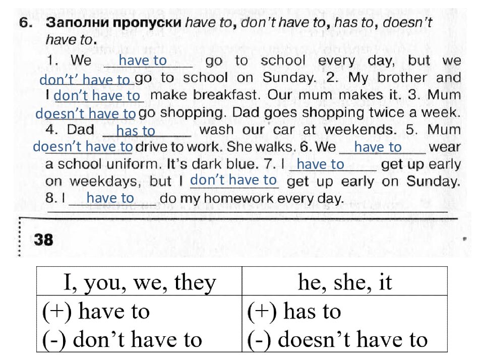 Модальный глагол HAVE TO