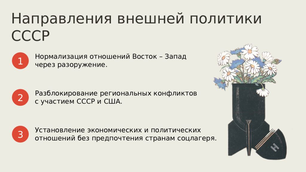 Направления внешней политики ссср. Разоружение СССР В 1985-1991 гг. Внешняя политика Горбачева в разоружении. Нормализация отношений Восток Запад через разоружение. Разоружение СССР И США.