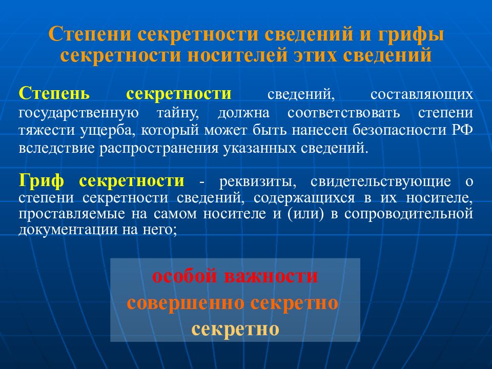 Информация содержащаяся в документах