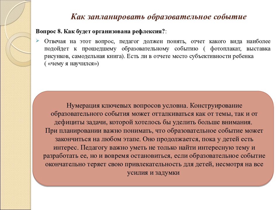 Понять отчет. Образовательное событие презентация. Типы образовательных событий. Образовательное событие в школе. Этапы образовательного события.