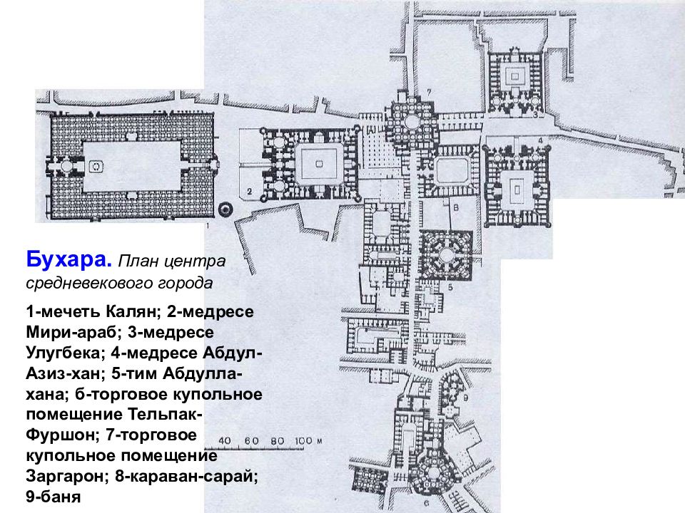 Центр бухары план