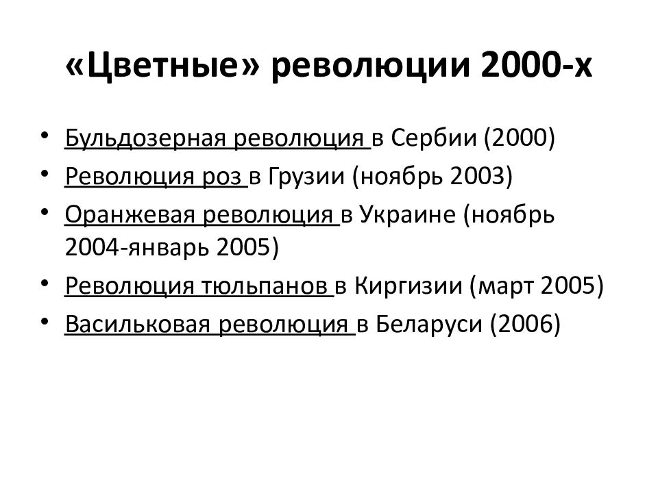 Цветные революции на постсоветском