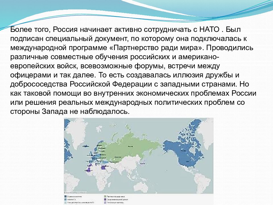 Политика б. Внешняя политика РФ В 1991-1999 гг презентация. Российская Федерация внешняя политика 1991-1999 презентация. Программа партнерство ради мира роль России.