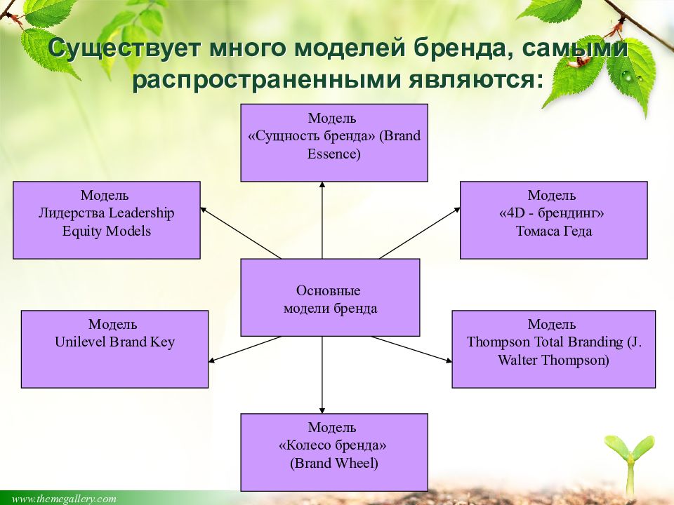 Существует много. Модели лидерства бренда. Leadership Equity models. Модель Thompson total Branding.