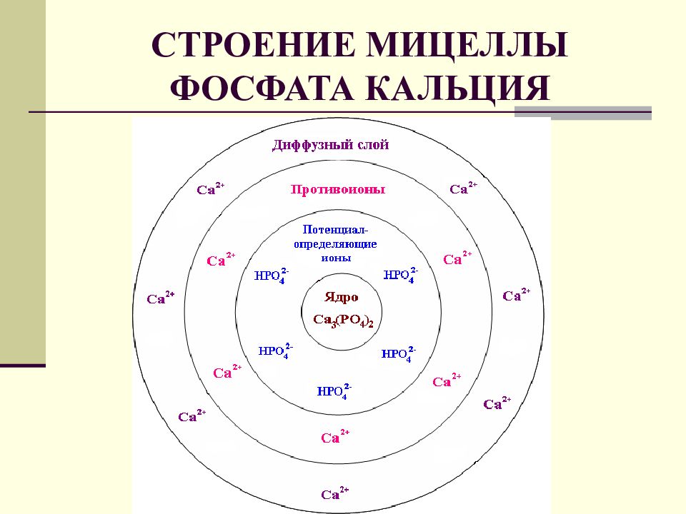 Формула мицеллы сульфата бария. Строение мицеллы фосфата кальция биохимия слюны. Формула коллоидной мицеллы. Схема строения мицеллы Золя. Строение мицеллы Золя.