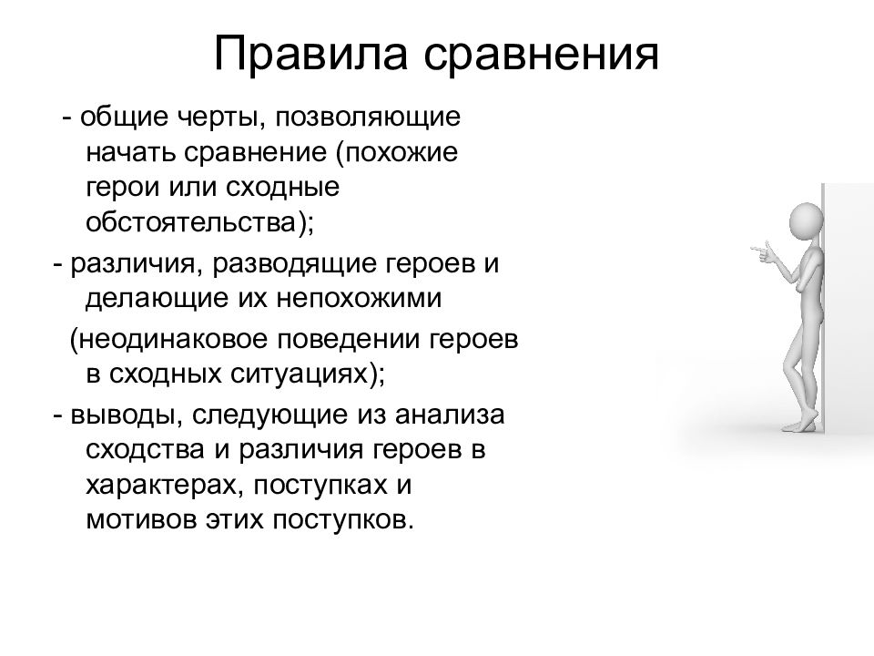 Похоже сравнение. Назовите правила сравнения. Правила сравнения персонажей. Подобно это сравнение. Как начать сравнение персонажей.