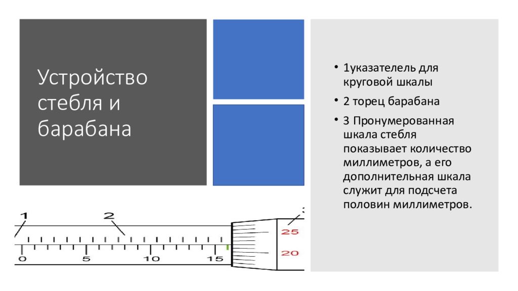 Как пользоваться микрометром. Барабан стебель метрология. Какого цена деления шкалы стебля и барабана;. Половина половины миллиметра. В чём измеряется шкала деления микрометра на барабане и на стебле.