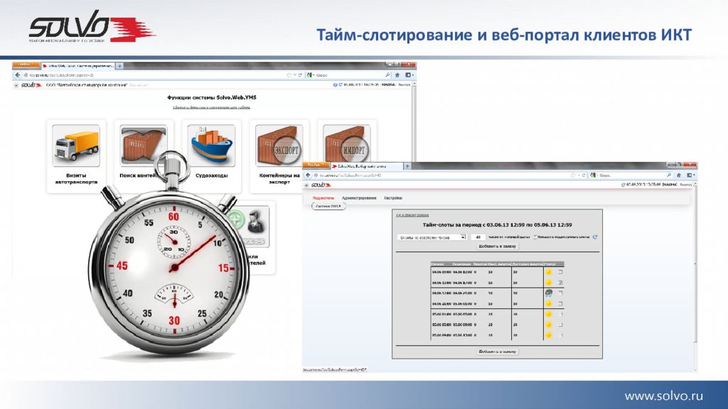 Портал клиента. Тайм слотирование.
