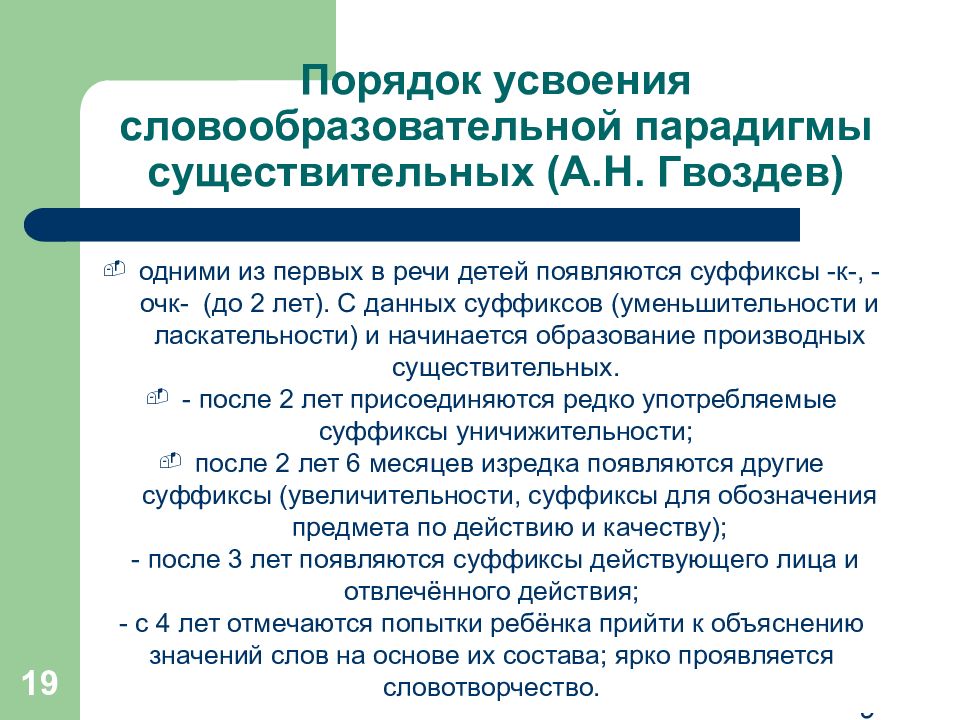 Схема системного развития нормальной детской речи н с жуковой