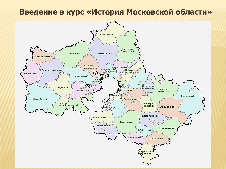 Введение в курс «История Московской области»