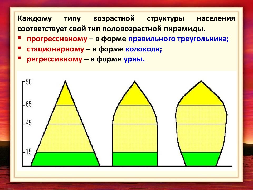 Возрастная структура общества презентация