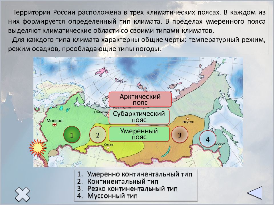 Типы климата в россии презентация