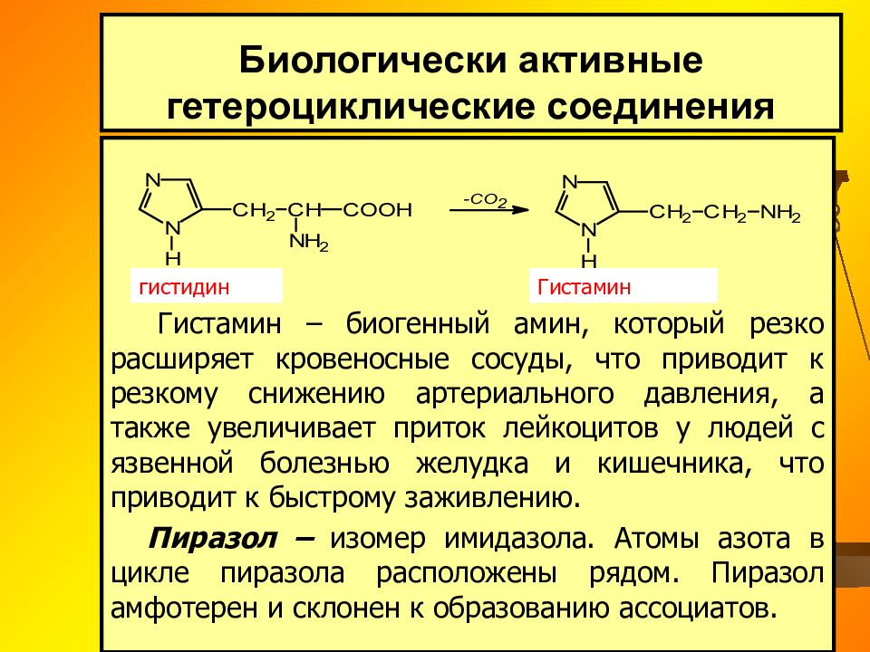 Механизм действия гистамина