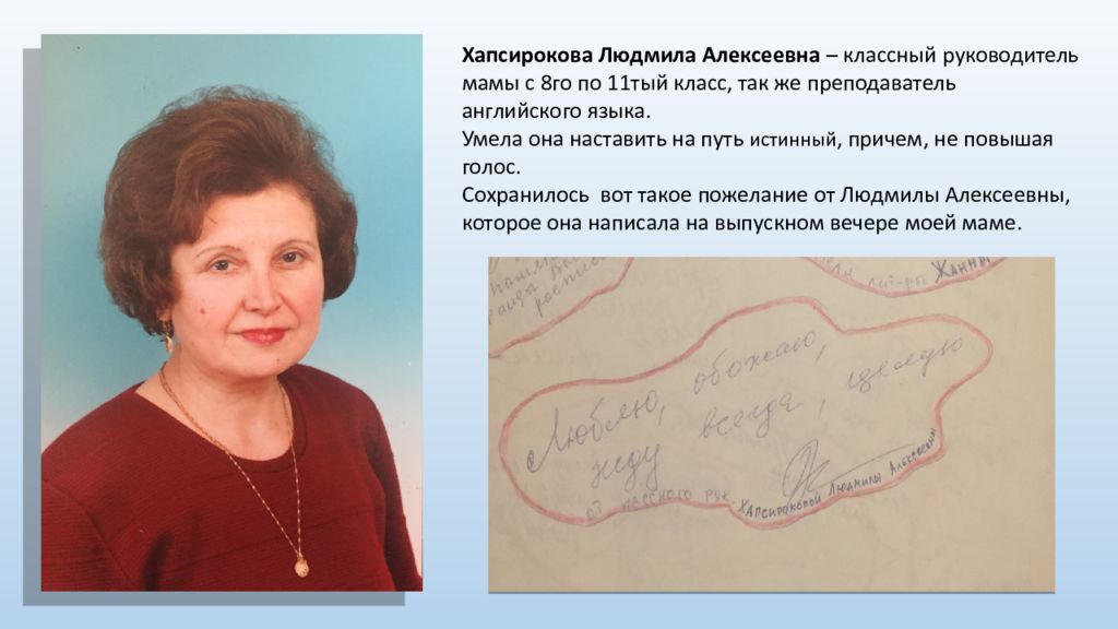 Руководитель мать. Хапсирокова Людмила. Леонидова Людмила Алексеевна. Классный руководитель учитель английского языка. Людмила Хапсирокова Ставрополь.