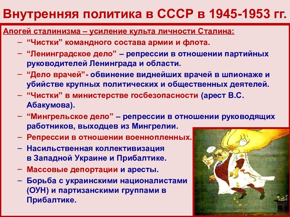 Политические процессы 1945 1953. Апогей сталинизма 1945-1953. СССР 1945-1953. Апогей сталинизма в СССР.