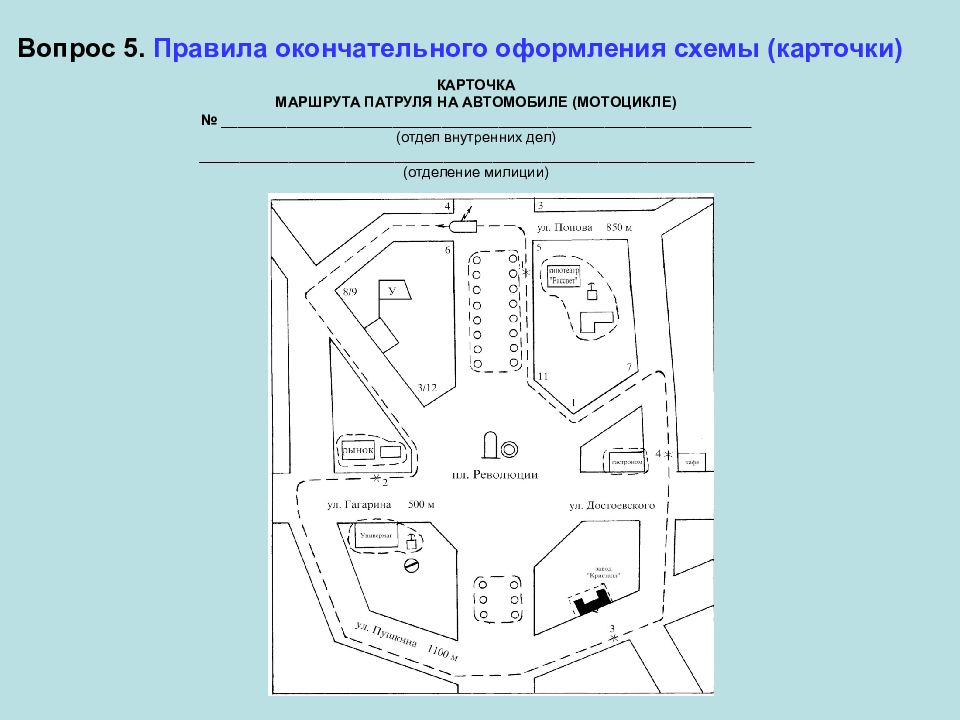 Схема участкового маршрута