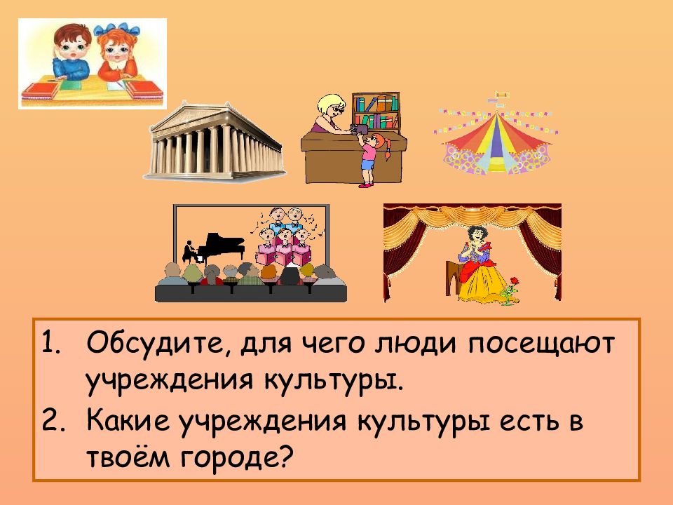 Какие учреждения культуры вы знаете