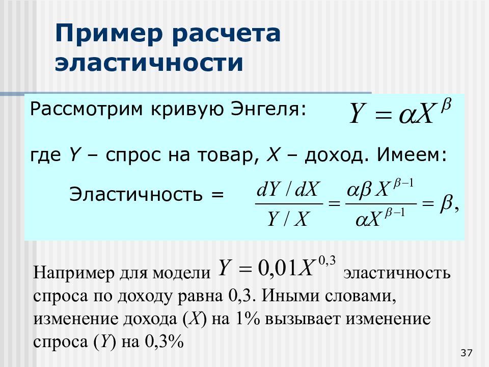 Эластичность модели