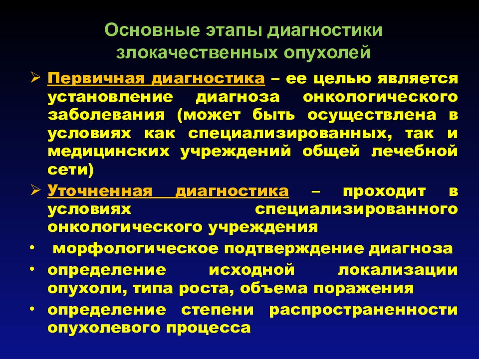 Стадии диагностики. Методы диагностики опухолей. Метод диагностики опухолей. . Алгоритм диагностики злокачественных новообразований. Основной метод диагностики злокачественных опухолей.