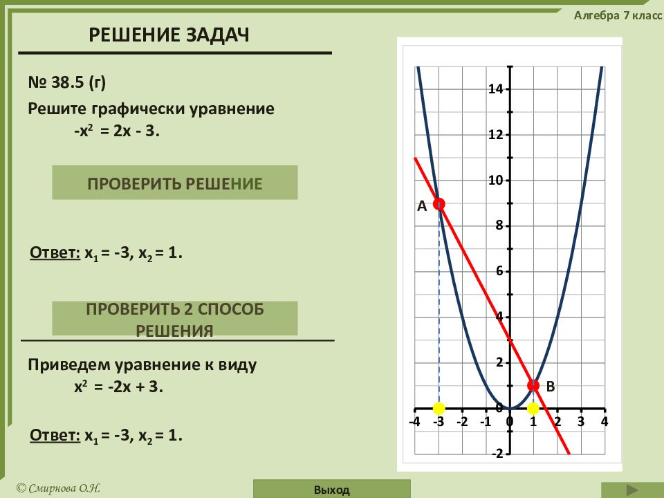 Графическое решение системы уравнений 7 класс презентация