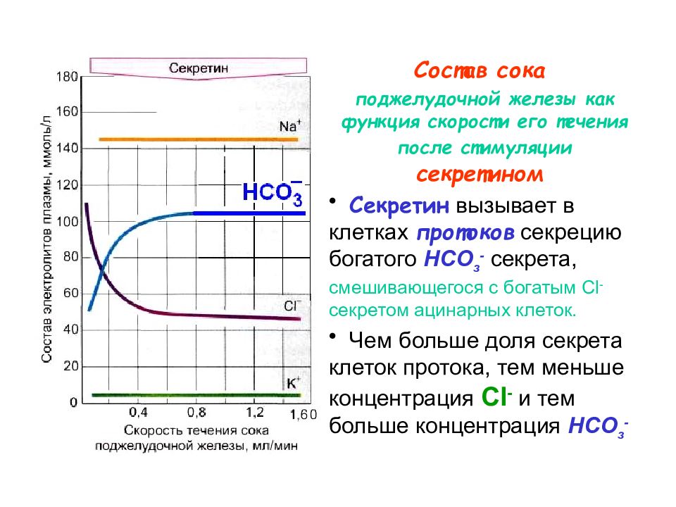 Функция скорости. Секретин-график.