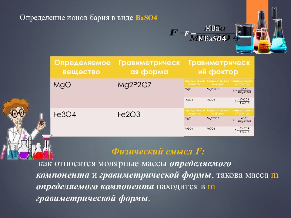 Гравиметрический анализ презентация