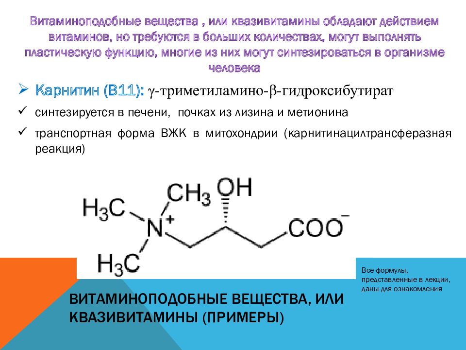 Витаминоподобные вещества картинки