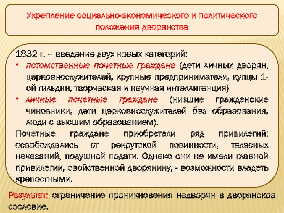 Консервативные тенденции во внутренней политике. Реформаторские тенденции во внутренней политике Николая 1.