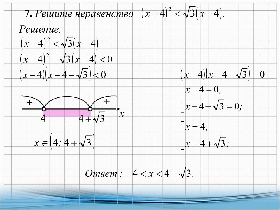 Неравенства огэ презентация